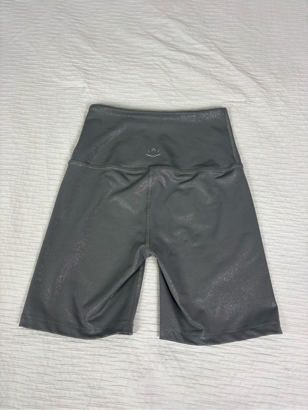 Beyond Yoga Metallic Charcoal High-Waist Bike Shorts
